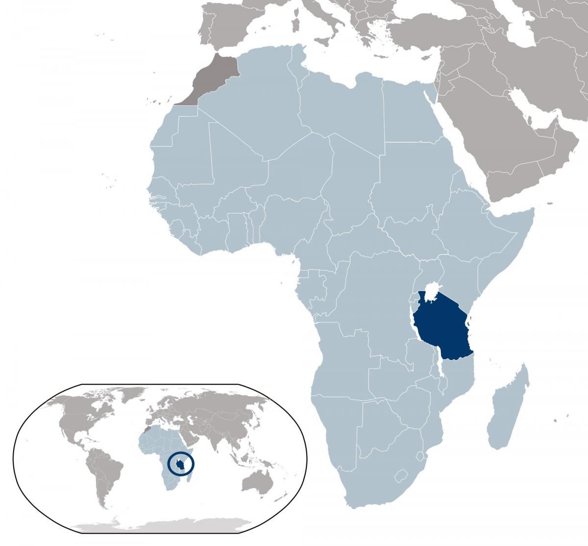местоположение на картата на Танзания