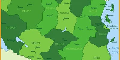 Картата на Танзания растителност