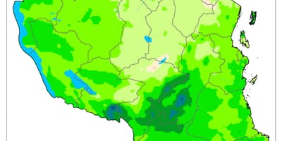Картата на Танзания климат