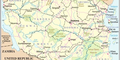 Карта на река Танзания 