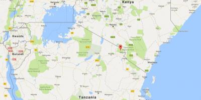 Местоположение Танзания върху картата на света